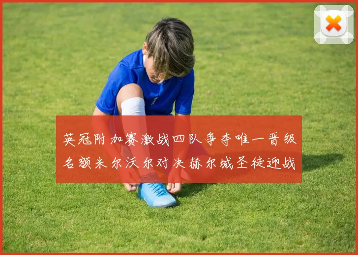 英冠附加赛激战四队争夺唯一晋级名额米尔沃尔对决赫尔城圣徒迎战米堡